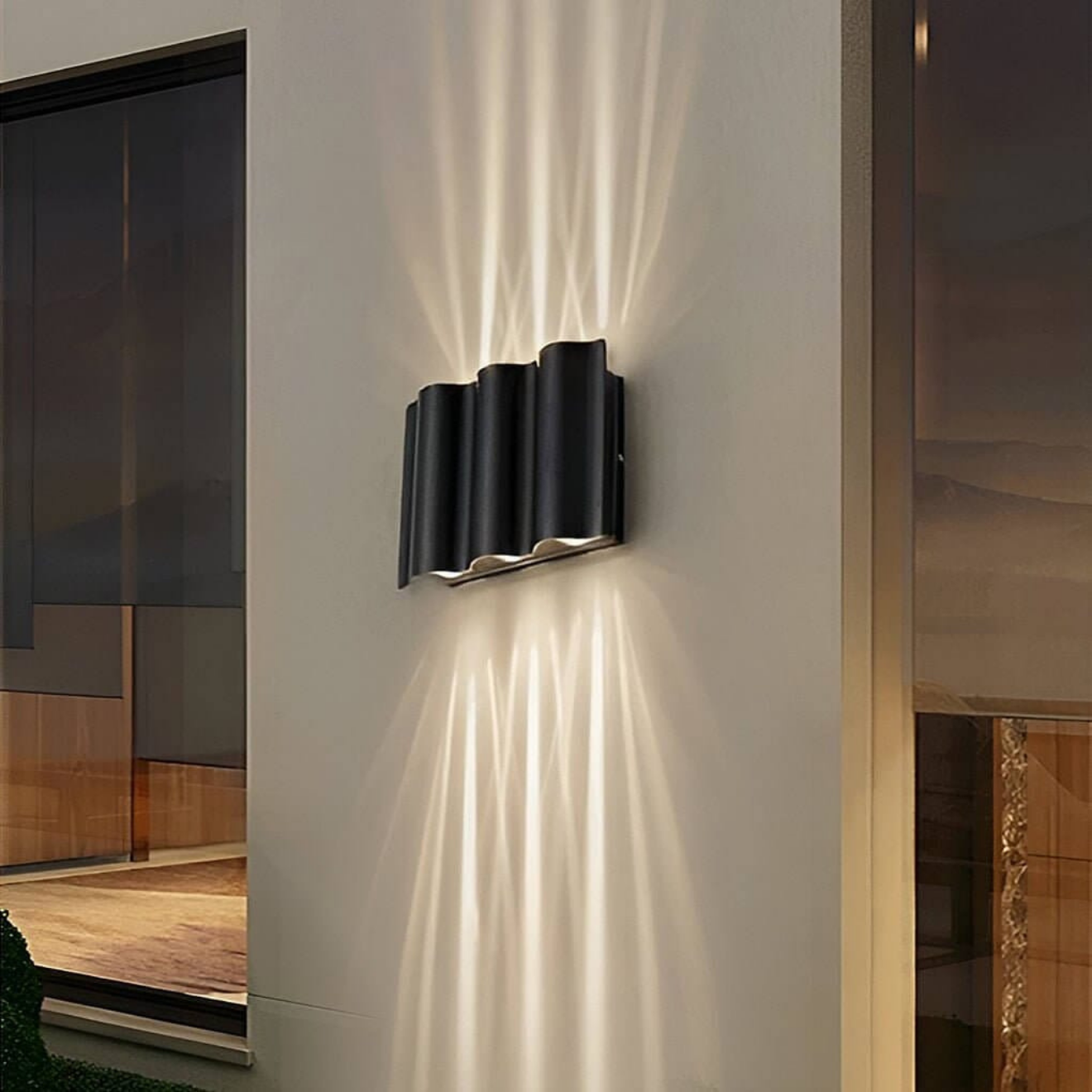 ONDINE — Applique Murale Extérieure LED Ondulée