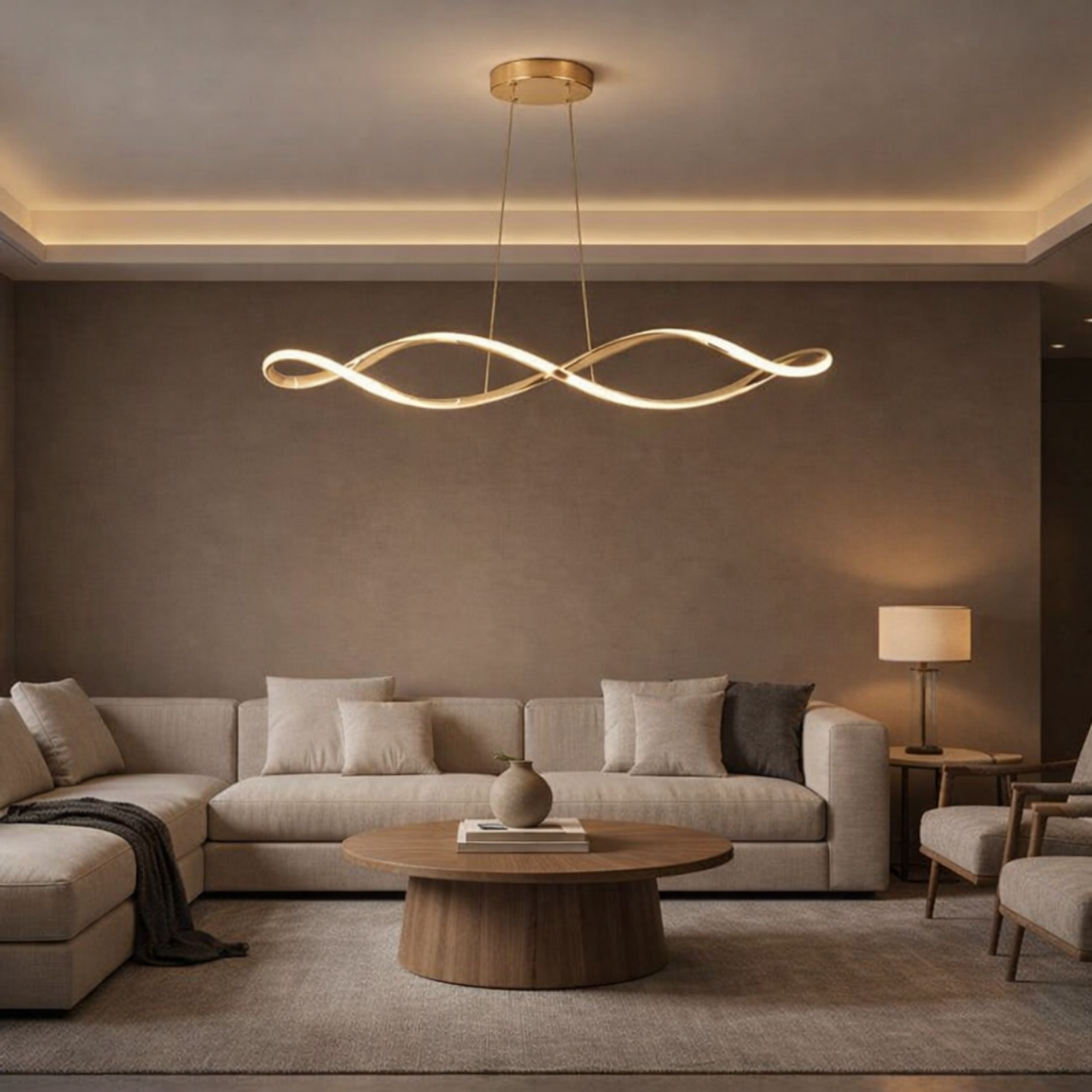 VERSA — Lustre LED Cristal Contemporain