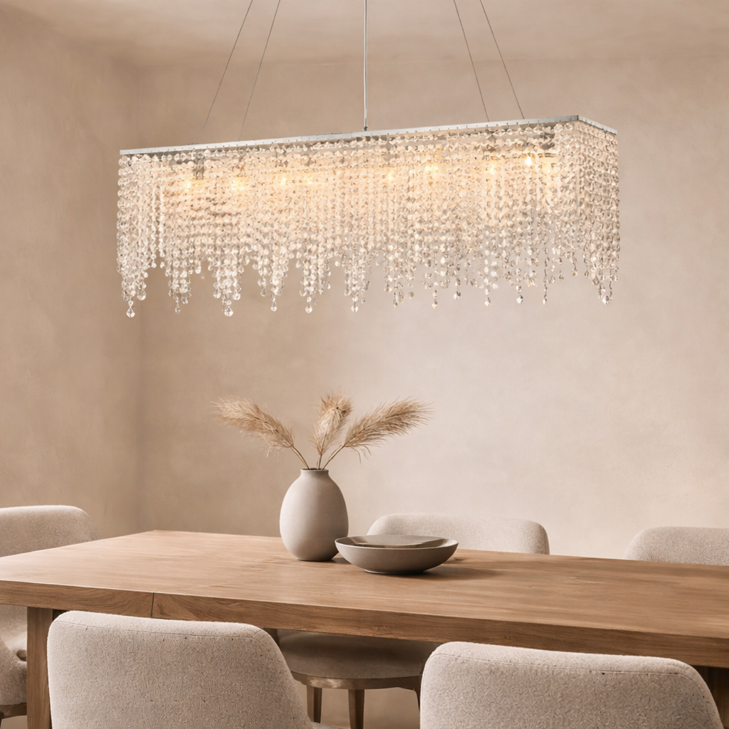 GEMME — Lustre LED Cristal Géométrique