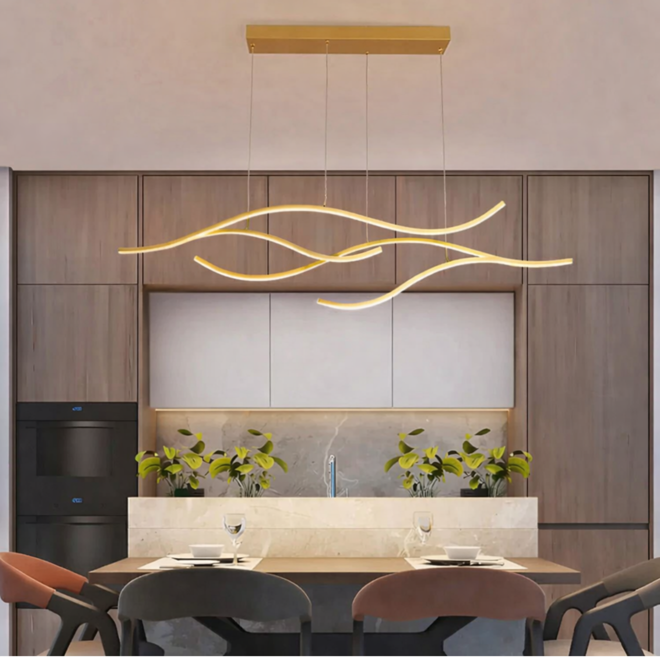 VAGUE — Suspension LED Ondulée