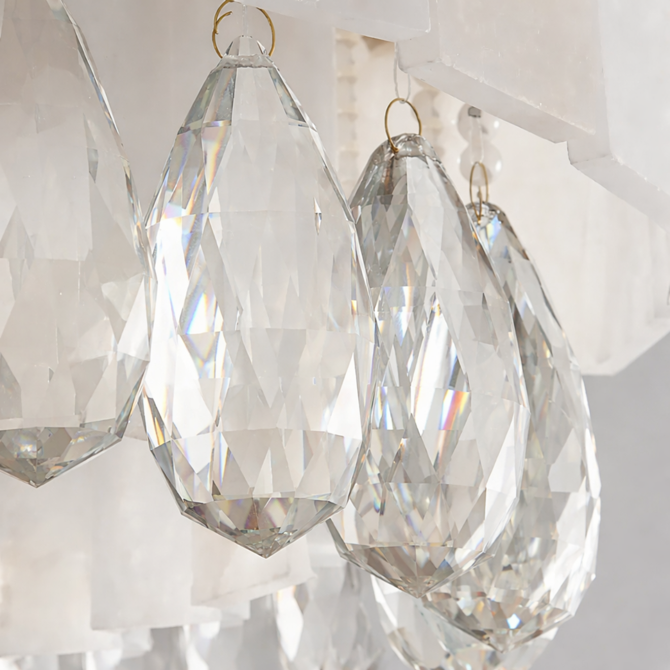 OPALE — Grand Lustre Cristal LED