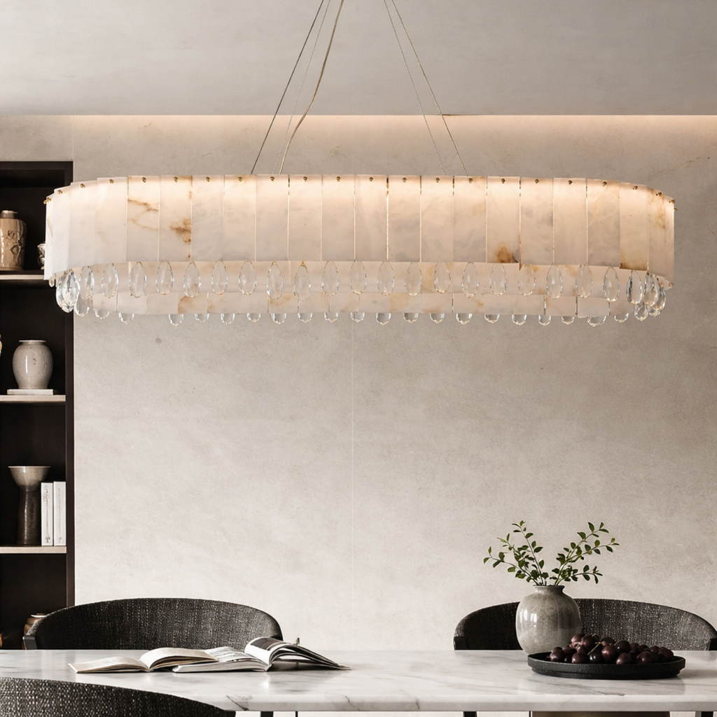OPALE — Grand Lustre Cristal LED