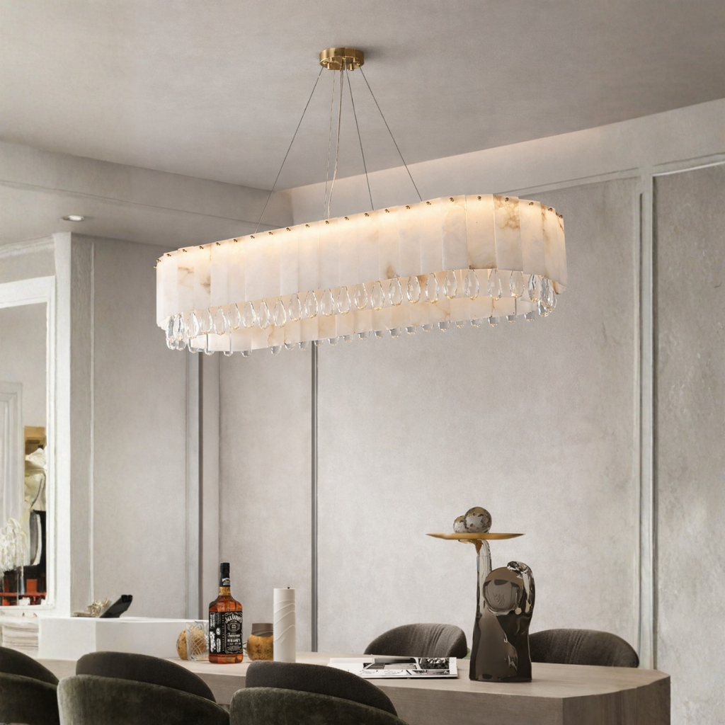 OPALE — Grand Lustre Cristal LED