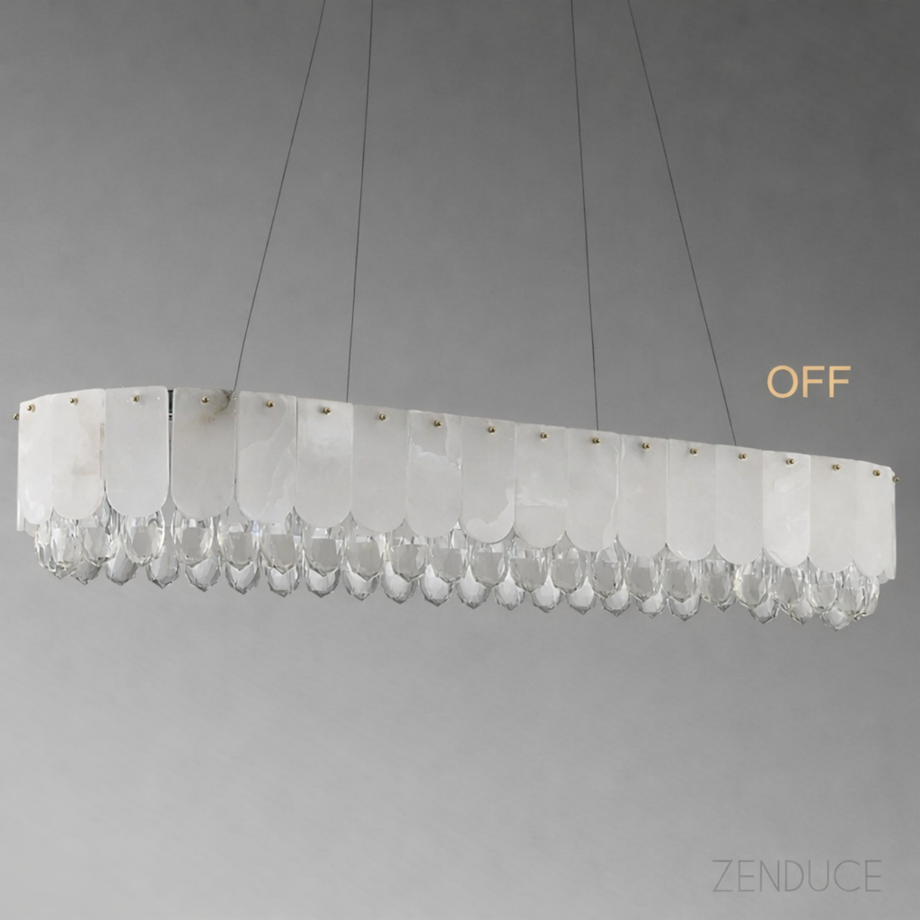 OPALE — Grand Lustre Cristal LED