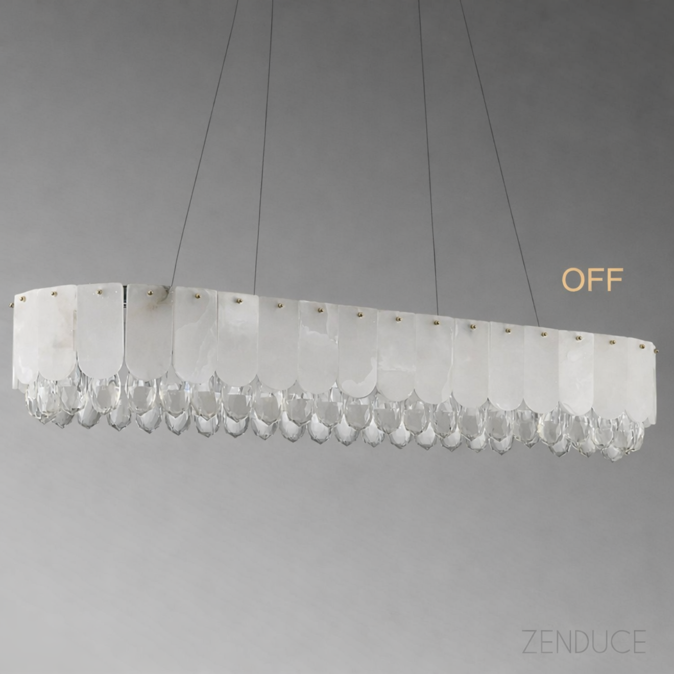 OPALE — Grand Lustre Cristal LED