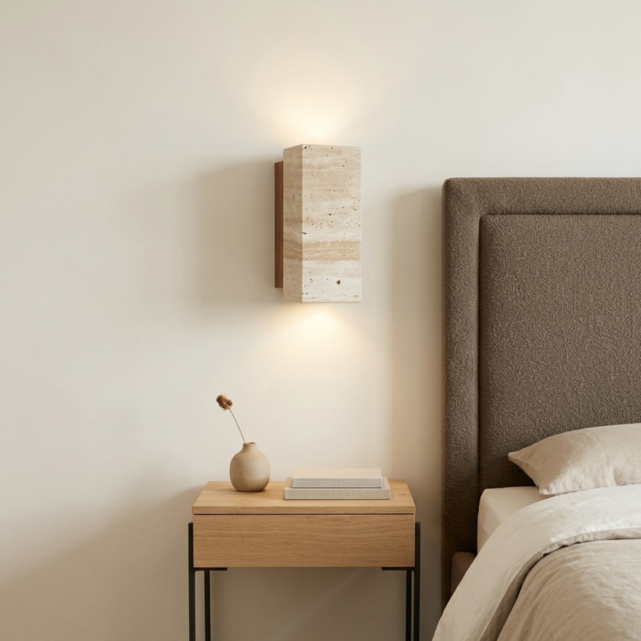 PIETRA — Applique Murale en Travertin Naturel