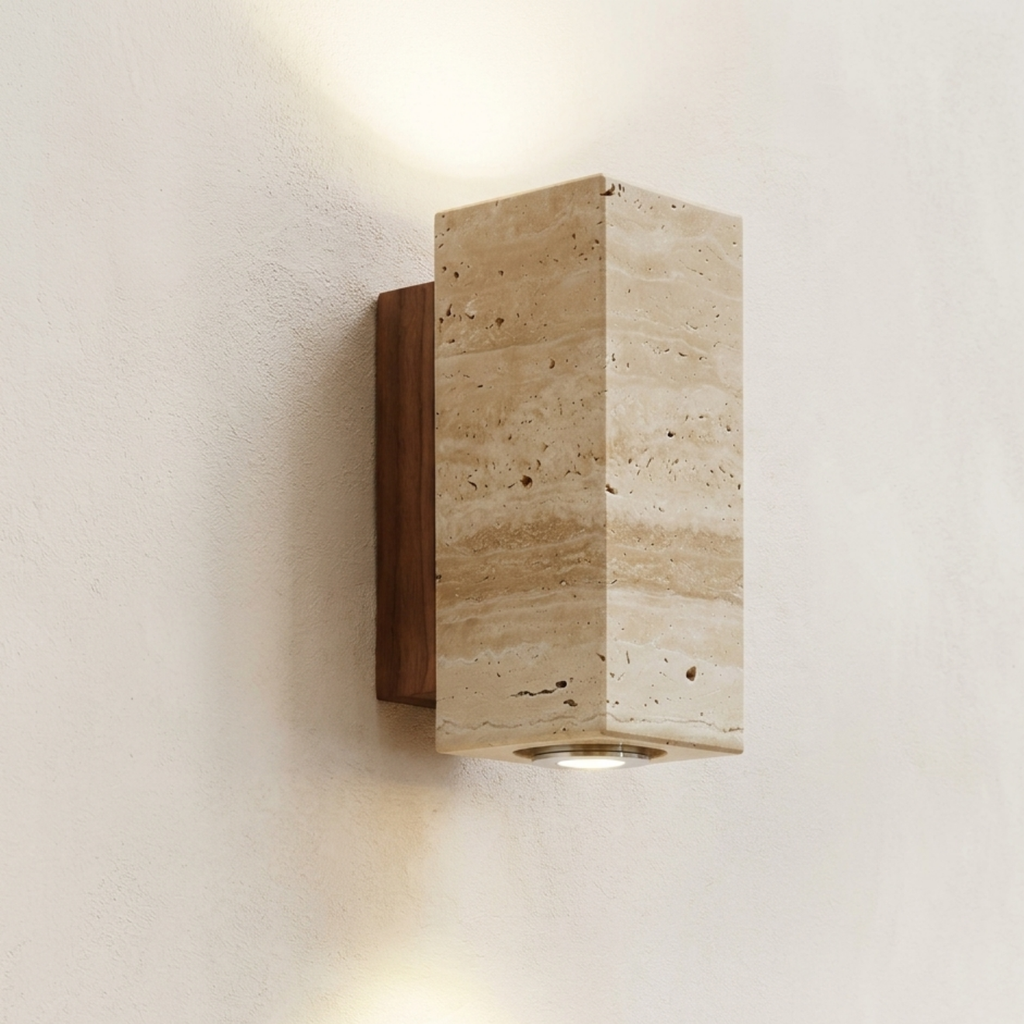 PIETRA — Applique Murale en Travertin Naturel