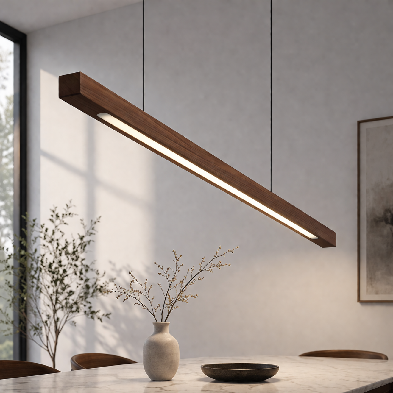 SYLVA — Suspension LED Bois & Acrylique