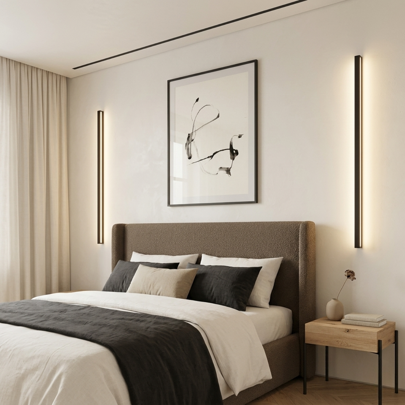 LINEA — Applique Murale LED Linéaire Aluminium Noir